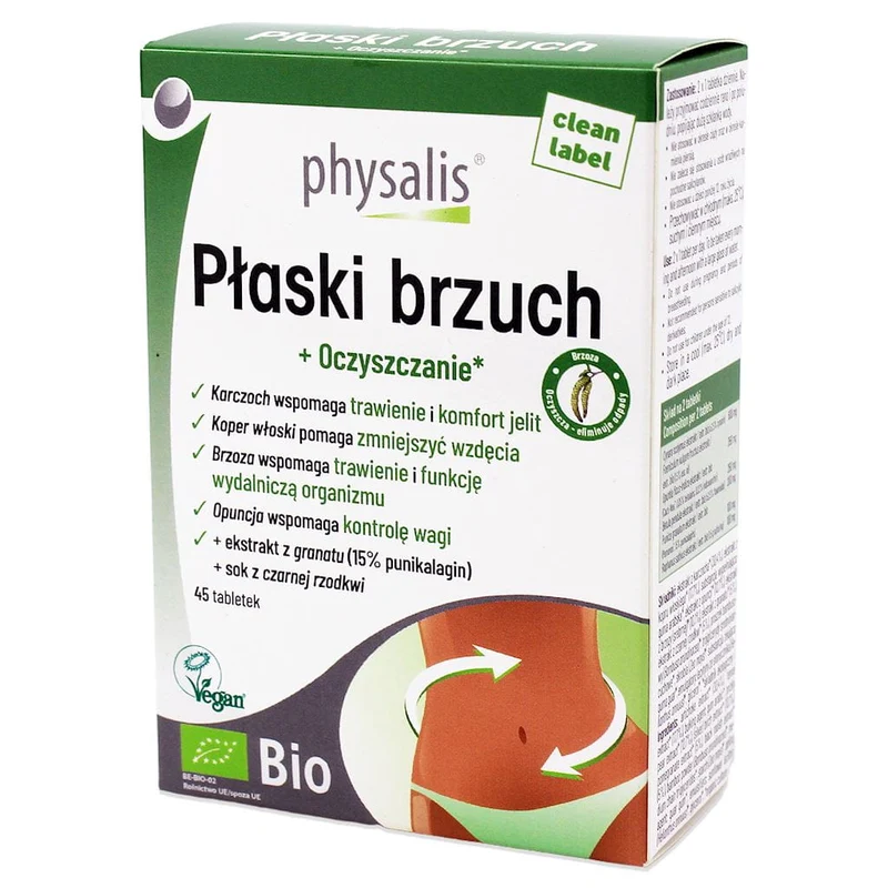comprimés ventre plat bIO 45 pcs. - PHYSALIS