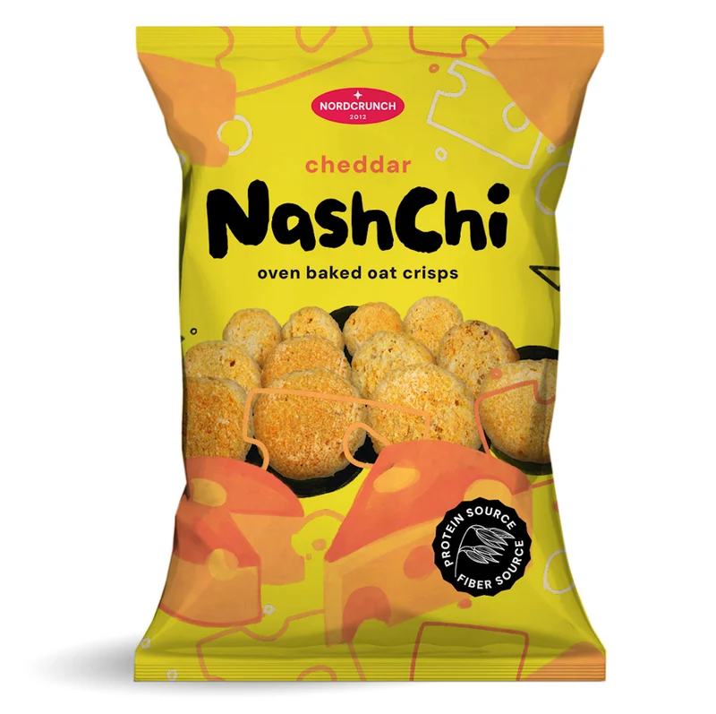 CHEDDAR Protein Chips mit Käsegeschmack 60 g - NORDCRUNCH DATE: 12.2025