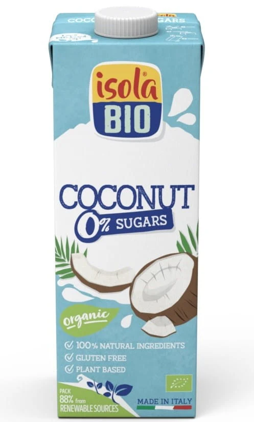 Zuckerfreies Kokosnussgetränk OHNE GARANTIEN. BIO 1 l DATUM: 11.2025