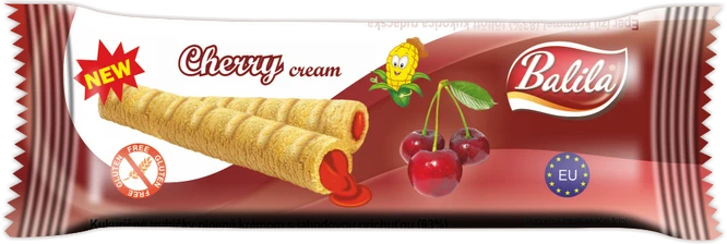 Glutenfreie Kürbisröllchen mit Kirschgeschmackscreme 18 g - BALILA DATE: 11.2025