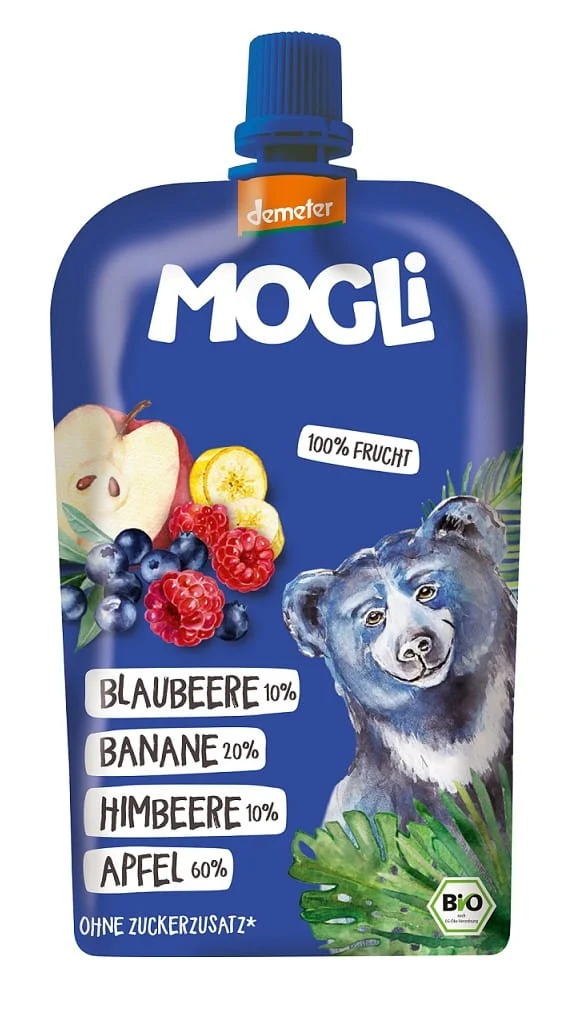 FRUITTENCREMEN JUNIFICAN - BANANNE - BERRY - RAISIN OHNE ZUCKERZUSATZ DEMETER BIO 120 g - MOGLI DATUM: 11.2025