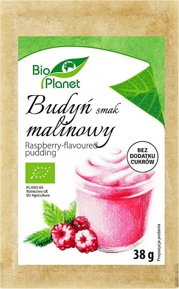 Pudding mit Himbeergeschmack BIO 38 g - BIO PLANET DATE: 12.2025