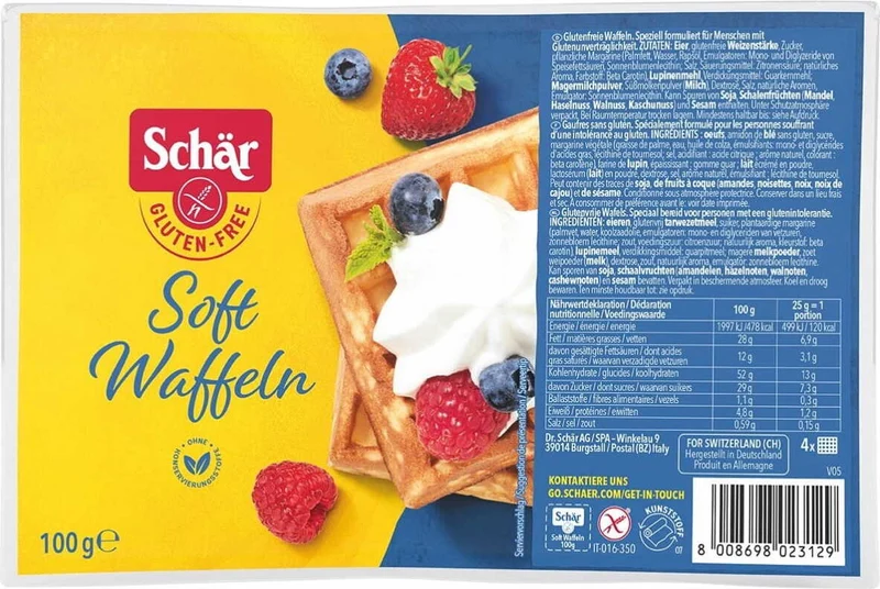 Softwaffeln glutenfreie Waffeln 100 g Schar DATE: 12.2025
