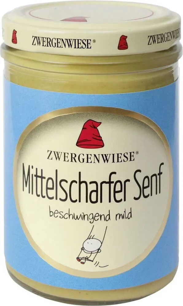 MEDIUM HOT MUSTARD BIO 160 ml - ZWERGENWIESE DATUM: 01.2026