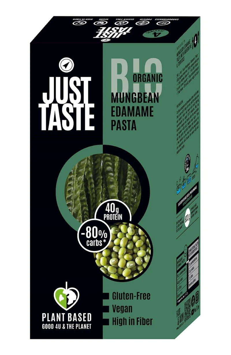PROTEIN (EDAMAME SOJA UND MUNG FASOLI) SPAGHETTI GLUTENFREI BIO 250 g - JUST TASTE