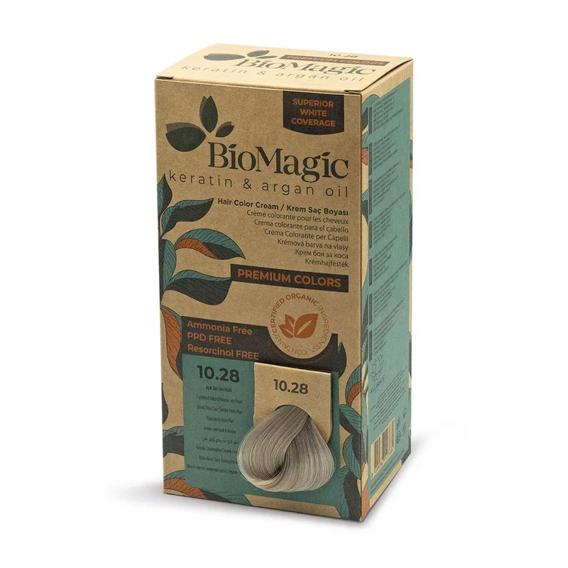 HAIR PHOTO PERMANENTLY HAIR PAINT NATURAL LIGHT BLOND (10.28) 170 ml - BIOMAGIC