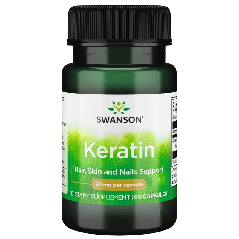 SWANSON Keratin (Keratin) 50 mg (60 Kapseln).