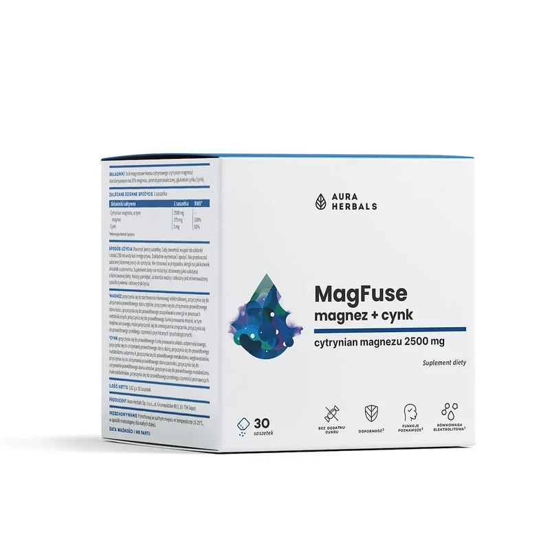 AURA HERBALS MagFuse: Magnesium + Zink (30 Stk.)