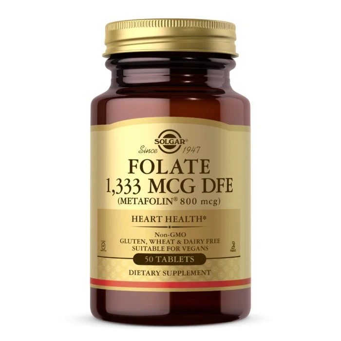 SOLGAR Folsäure (Metafolin) 800 mcg (50 Tabletten)