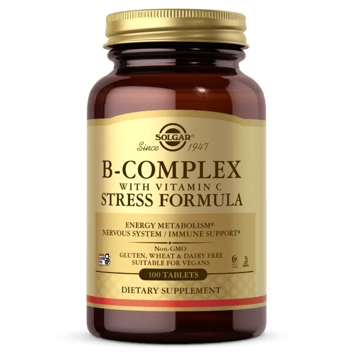 SOLGAR B-Komplex mit Vitamin C Stress Formula (100 Tabletten)
