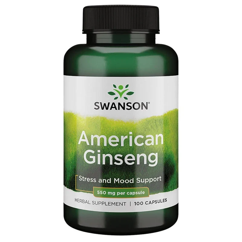 SWANSON Amerikanischer Ginseng 550 mg (100 Kapseln).
