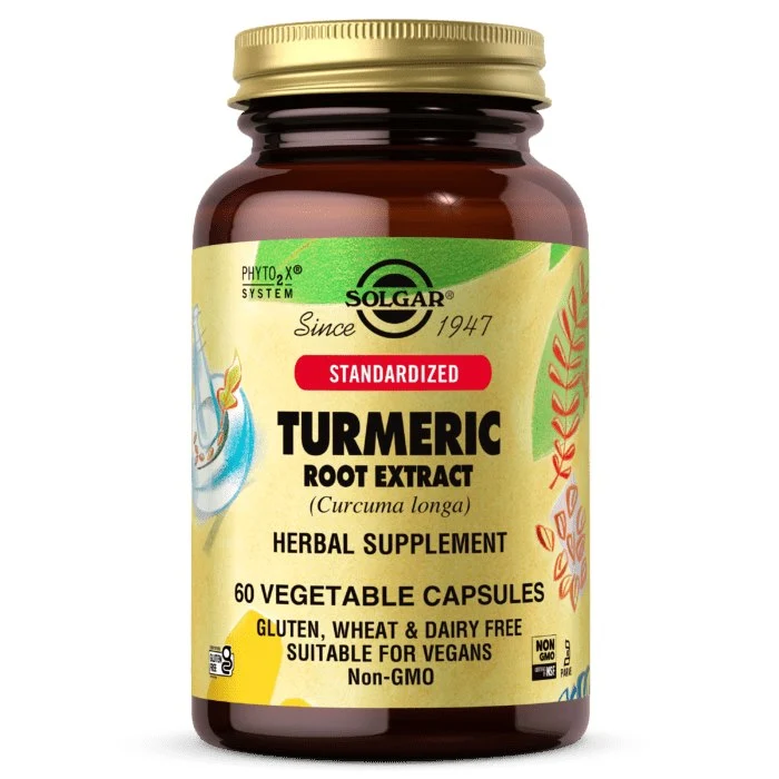 SOLGAR Kurkuma-Wurzel-Extrakt - Kurkuma Curcumin-Wurzel-Extrakt (60 Kapseln).