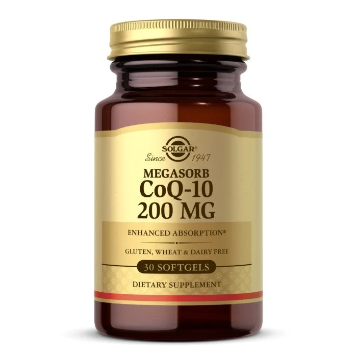 SOLGAR Megasorb CoQ-10 200 mg - Coenzym Q10 - Kaneka 200 mg (30 Kapseln).