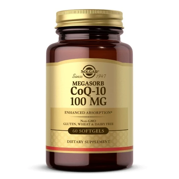 SOLGAR Megasorb CoQ-10 100 mg - Coenzym Q10 - Kaneka 100 mg (60 Kapseln).