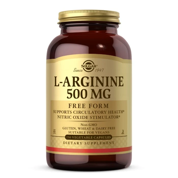 SOLGAR L-Arginin Freie Form - L-Arginin Freie Form 500 mg (250 Kapseln).