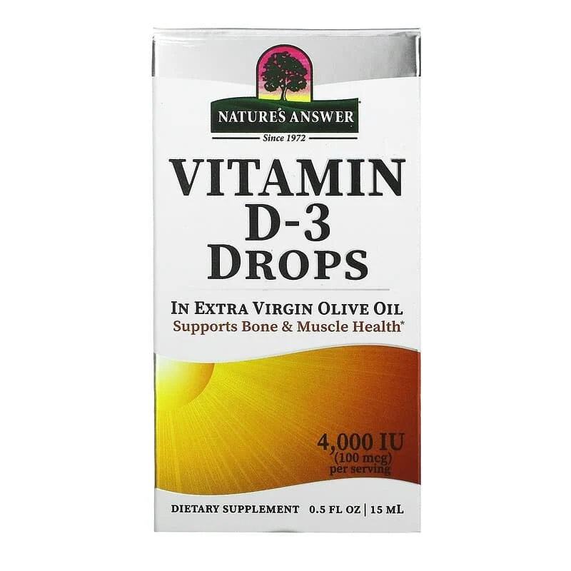 NATURE'S ANSWER Vitamin D-3-Tropfen 4000 IU - Vitamin D3 (15 ml)