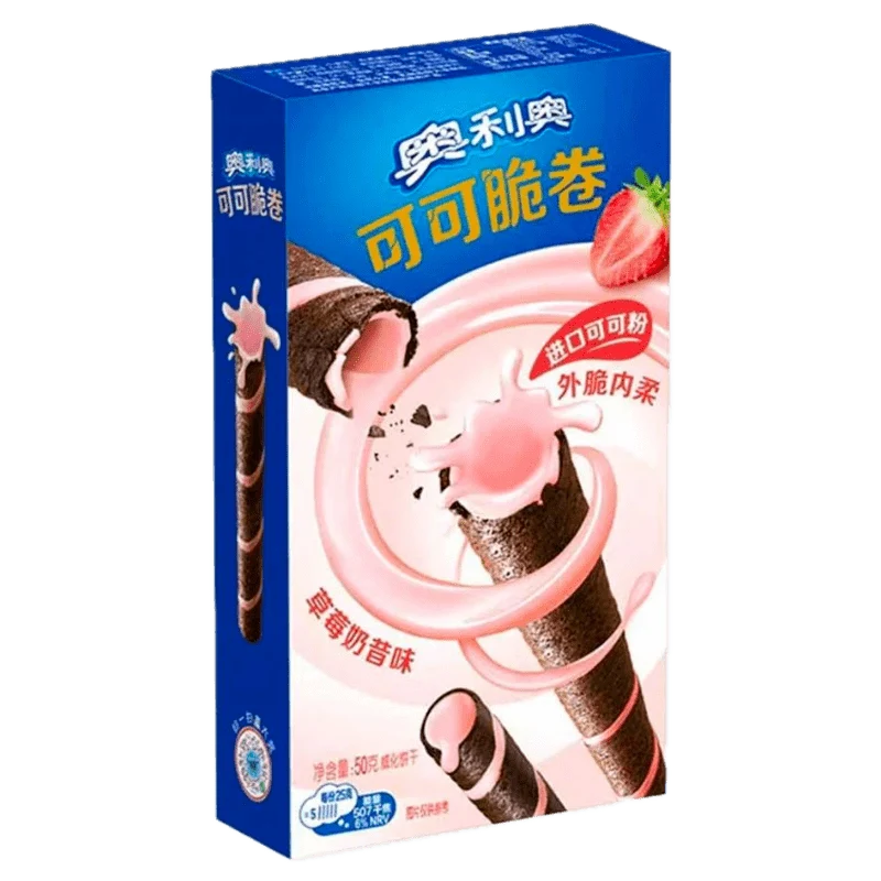 Oreo-Knusperrolle Erdbeere 50 g