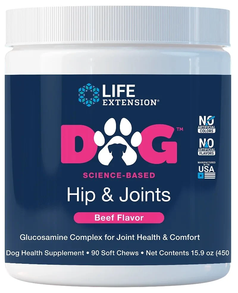 LIFE EXTENSION Hund Hüfte & Gelenke (90 Kautabletten)
