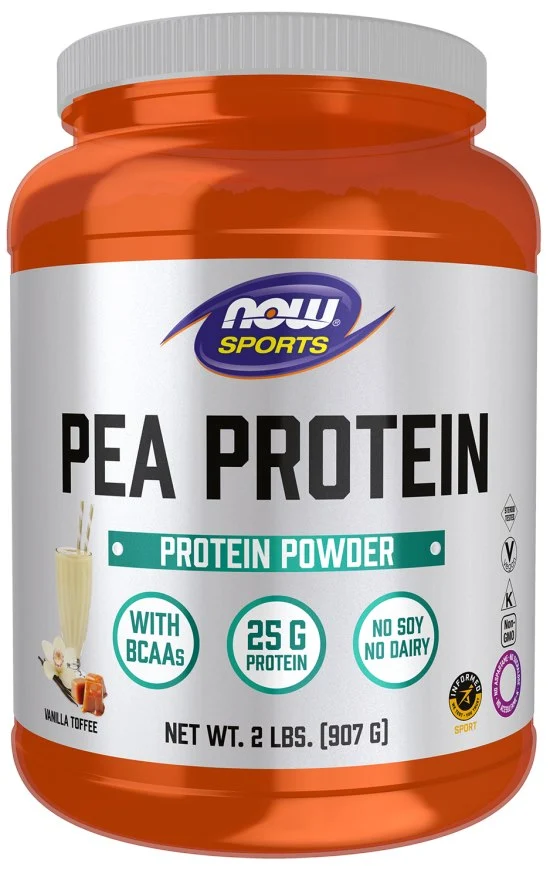 NOW FOODS Erbsenprotein Vanille-Toffee - Erbsenprotein-Isolat Vanille-Toffee (907 g)