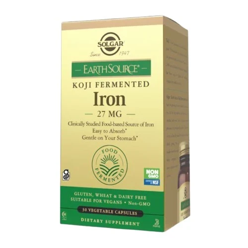 SOLGAR Earth Source® Koji Fermentiertes Eisen 27 mg (30 Kapseln)