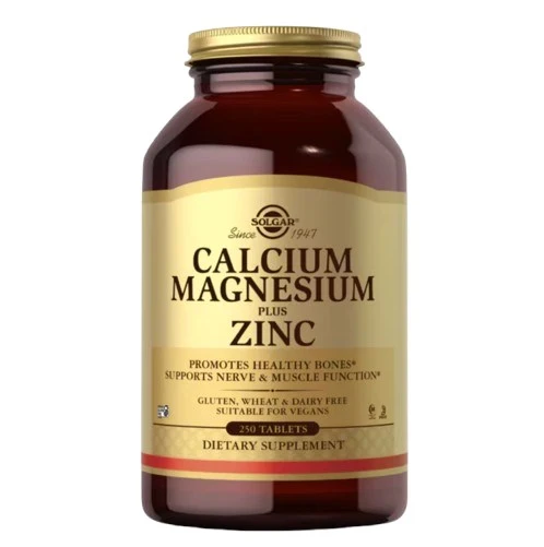 SOLGAR Calcium Magnesium plus Zink - Calcium, Magnesium plus Zink (250 Tabletten).