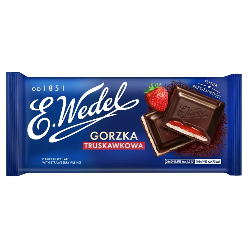Bittere Erdbeerschokolade E. Wedel 100g