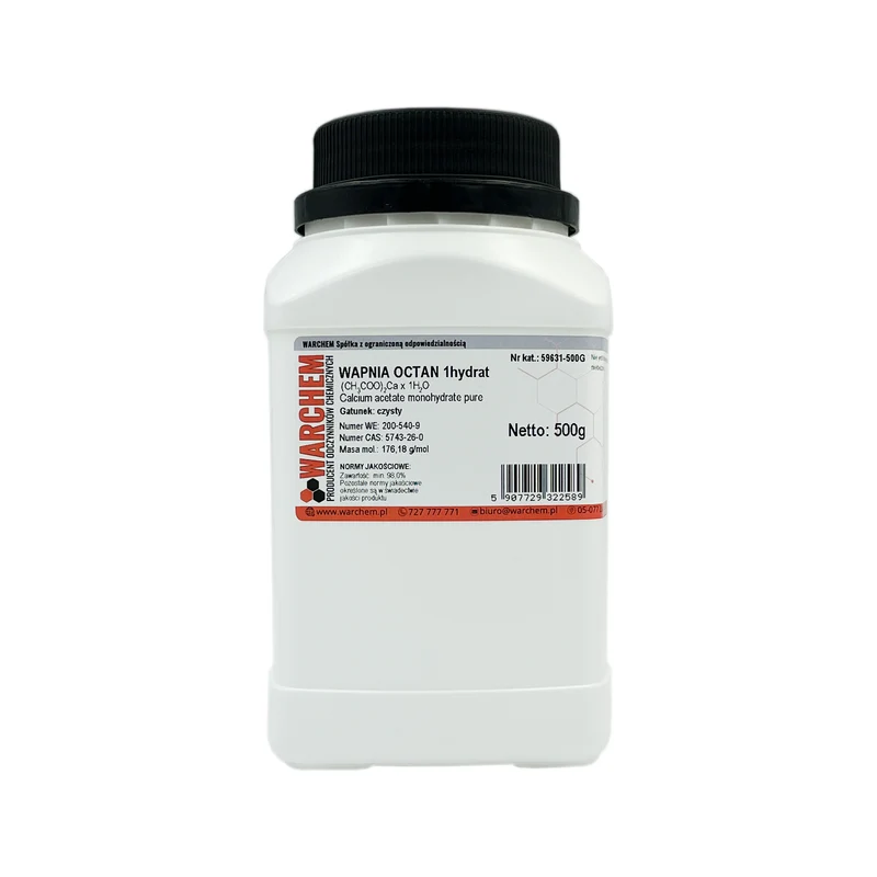CALCIUM ACETATE 1hydrate - rein 500g WARCHEM