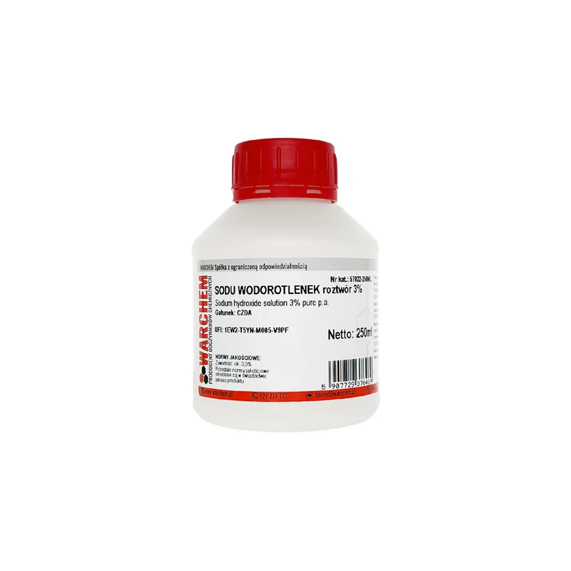 SODIUM HYDROXIDE Lösung 3% - CZDA 250ml WARCHEM