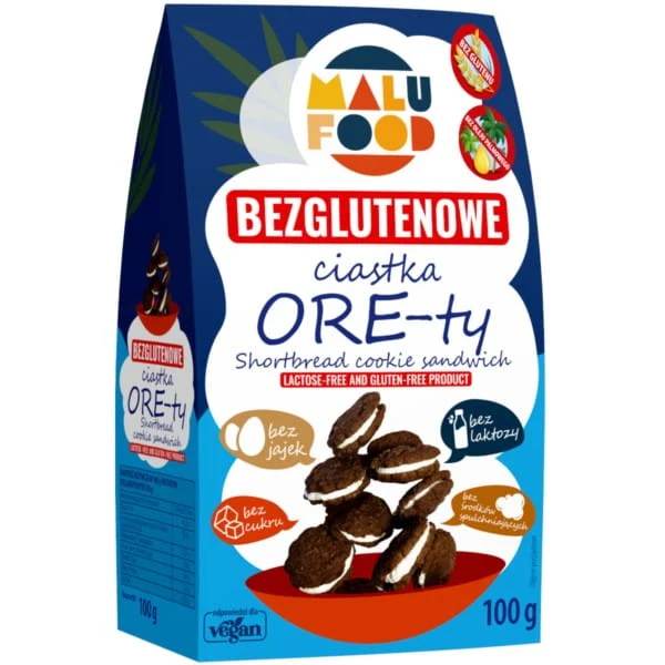 MALU FOOD Biscuits ORE-ty sans gluten et sans sucre 100g