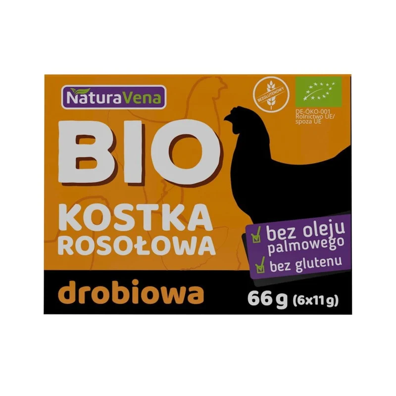 Glutenfreie Geflügelwürfel BIO 66 g - NATURAVENA