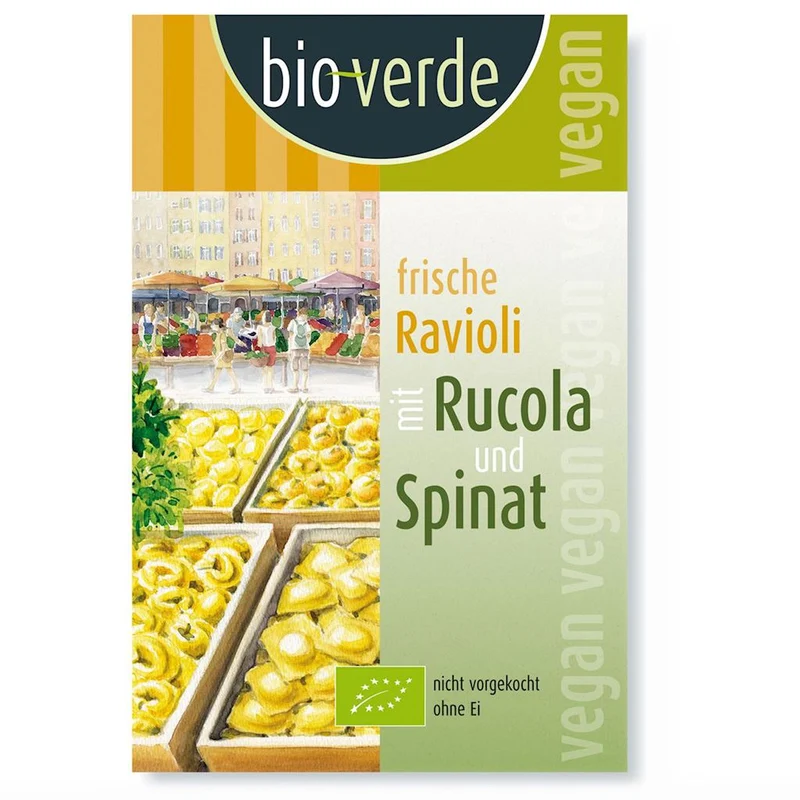 RAVIOLI FRAIS AVEC RAQOLA ET SPRINKA BIO 250 g - BIO VERDE