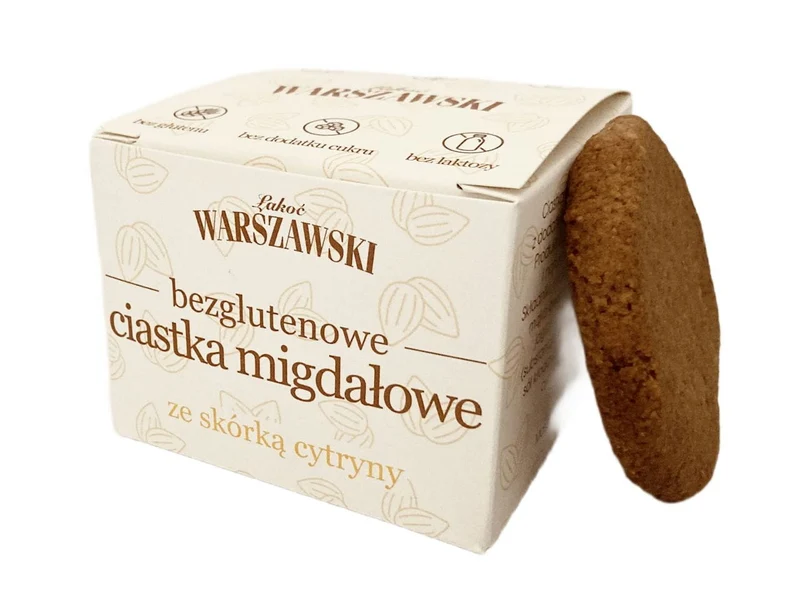 CAKES MIGDAŁOWE Z SKÓRKYKA CYTRYNY WITHOUT ADDING SUGAR WITHOUT GLAUTEN 150 g - ŁAKOĆ WARSZAWSKI