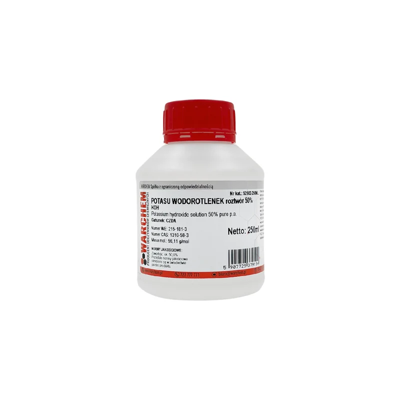 POTASSIUM HYDROXIDE 50% Lösung - CZDA 250ml WARCHEM