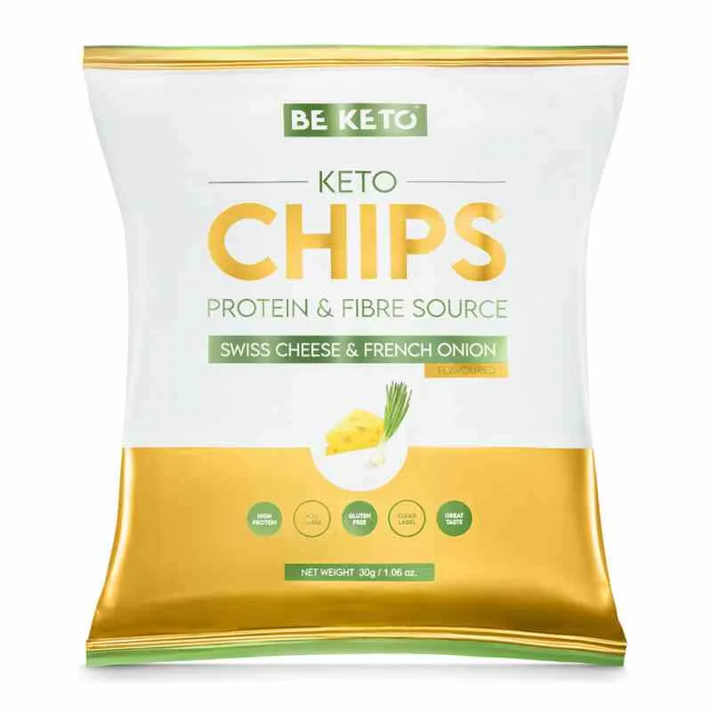 BeKeto Keto Chips - Schweizer Käse & Französische Zwiebel 30g