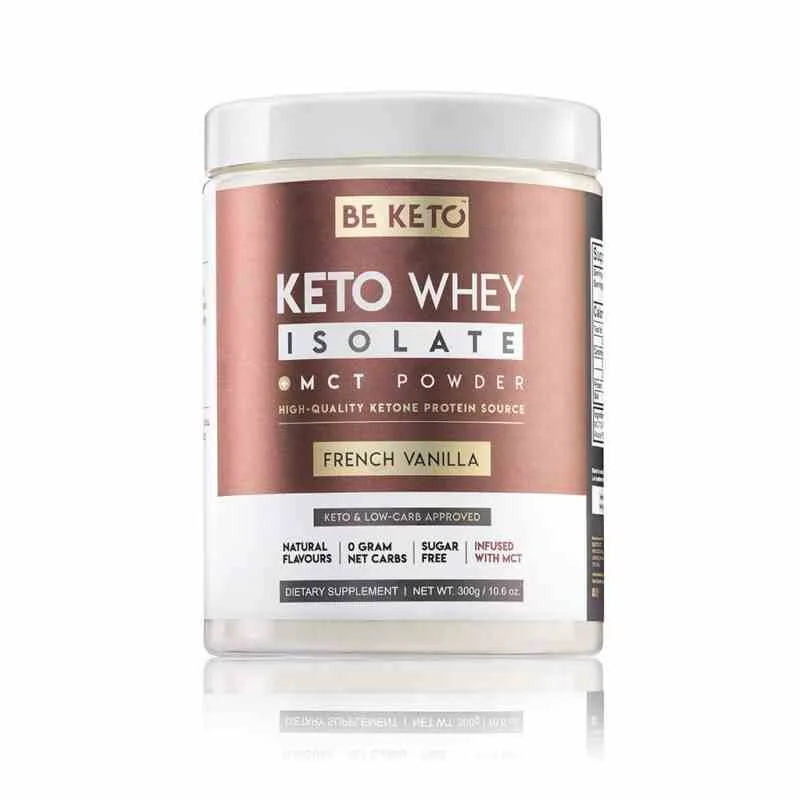 BeKeto Keto Protein Isolat mit MCT - Französische Vanille 300g