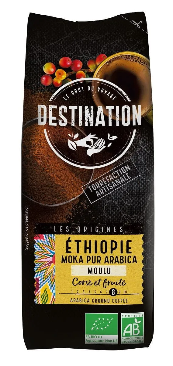 ARABICA 100 % ETIOPIA FAIR FOR LIFE BIO MILK COFFEE 250 g - DESTINATION