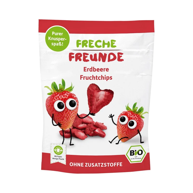 Sans gluten TRUCK TREE CHIPS FOR CHILDREN BIO 12 g - FRECHE FREUNDE