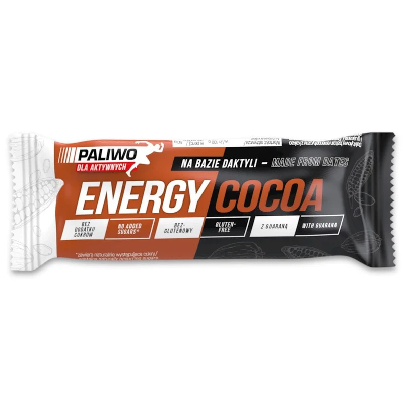 GUARANA-GLUTENFREIE DACTAIL BATON KAKAO 50 g - KRAFTSTOFF FÜR AKTIVISTEN