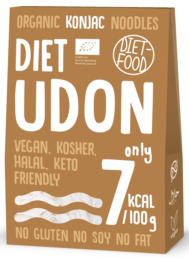 Glutenfreies KONJAC UDON MAKARON BIO 385 g (300 g) - DIET-FOOD