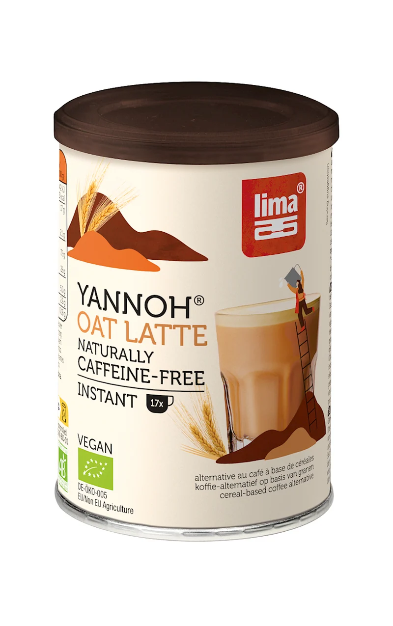 INSTANT YANNOH LATTE CEREAL COFFEE BIO 100 g - LIMA
