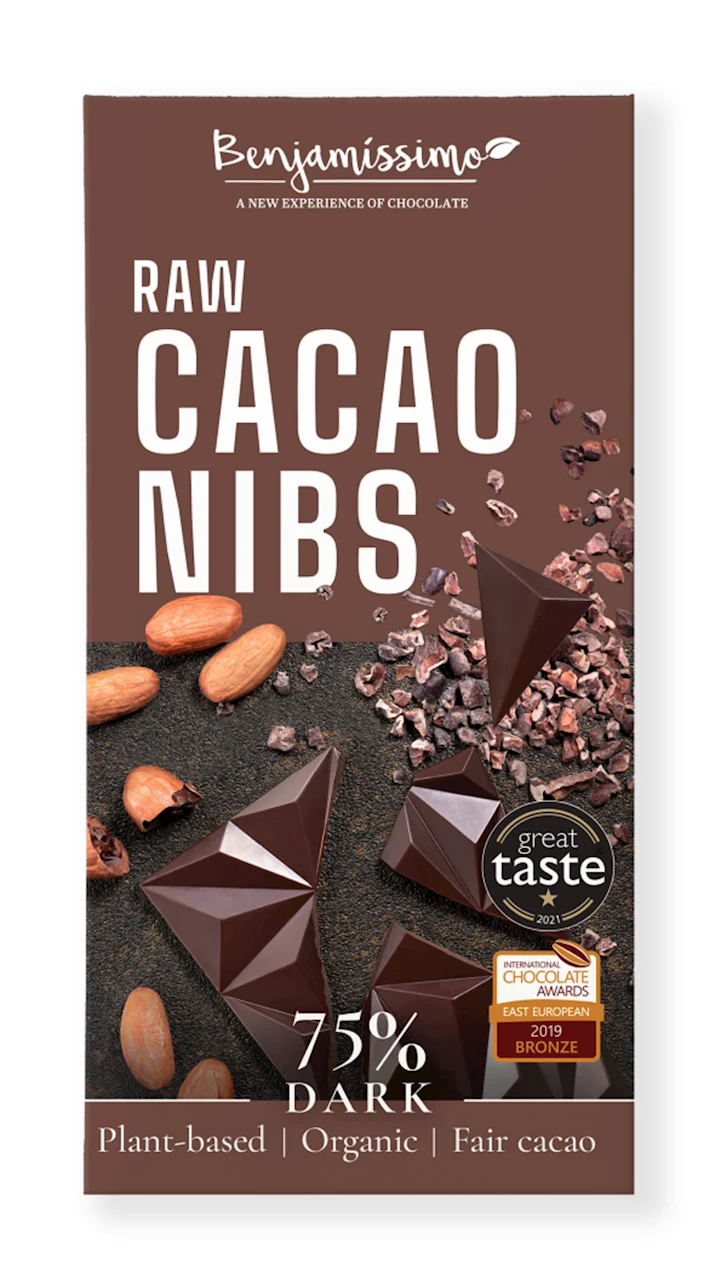 glutenfreie Bitterschokolade mit Kakaobohnen bIO 60g - BENJAMISSIMO