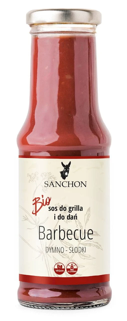 Glutenfreie vegane Barbecue-Sauce BIO 210 ml - SANCHON