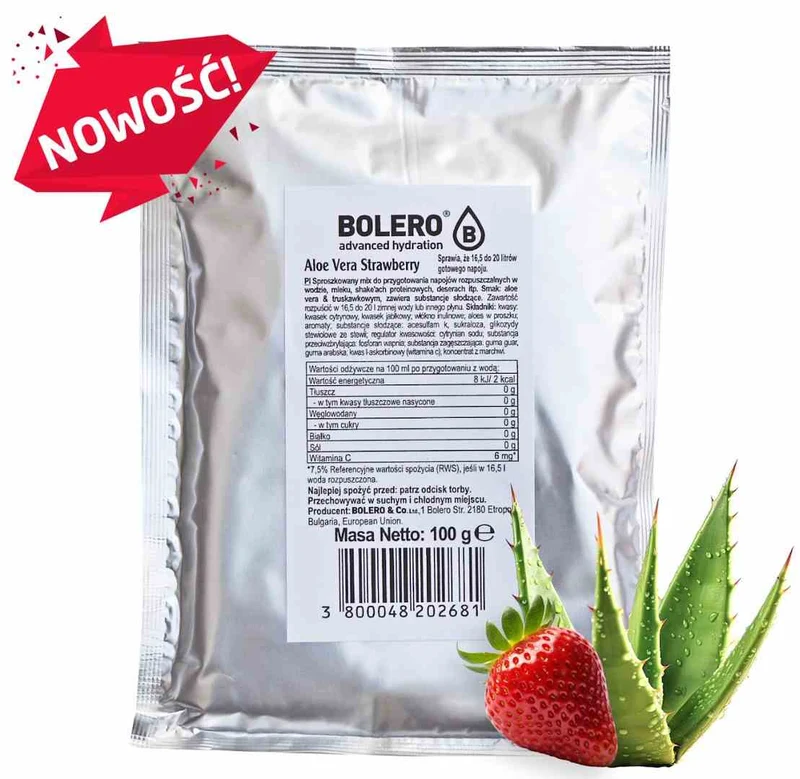 Bolero Tasche Aloe Vera Erdbeere 100g