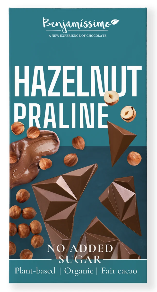 Glutenfreie Schokolade mit Haselnüssen BIO 60 g - BENJAMISSIMO