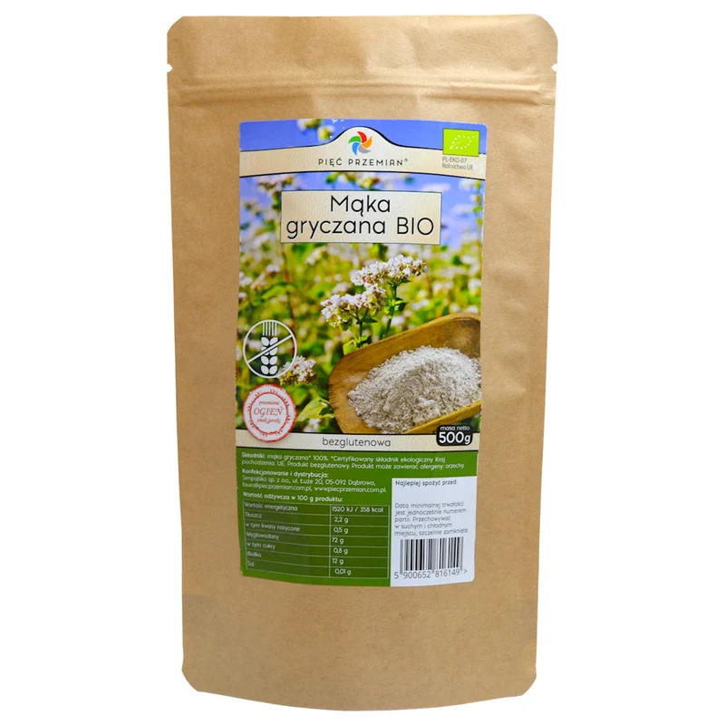 FIVE CHANGES Farine complète de sarrasin BIO sans gluten 500g