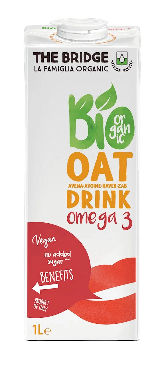 OMEGA-3 HAFERDRINK OHNE ZUCKERZUSATZ GLUTENFREI BIO 1 L - DIE BRÜCKE