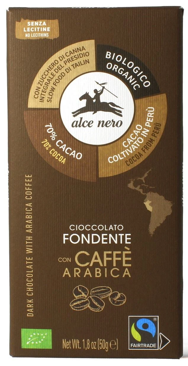 FAIR TRADE FAIR TRADE GLUTENFREIE BIO SCHOKOLADE 50 g - ALCE NERO