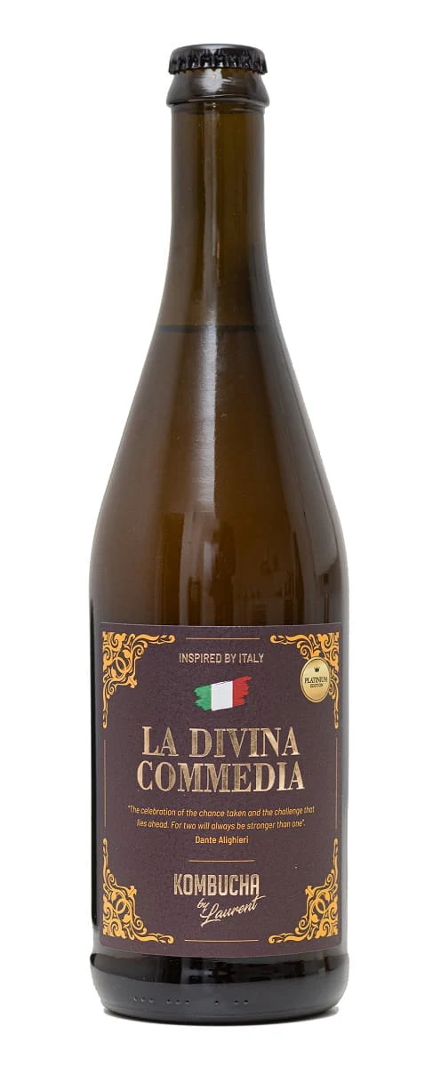 COMBUCHA MIT MANDARINE UND SYKLISCHEM ZITRONENGESCHMACK (DANTE ALIGHIERI) BIO 750 ml - COMBUCHA BY LAURENT (PLATINIUM)
