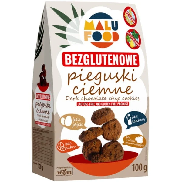 Kekse PIEGUSKI CIEMNE OHNE ZUCKER OHNE GLAUTEN 100 g - MALU FOOD