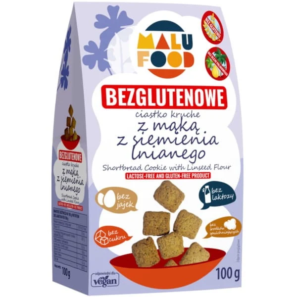 HORIZONTALES GEBÄCK MIT SÄUMIGEM MEHL OHNE ZUCKER 100 g - MALU FOOD